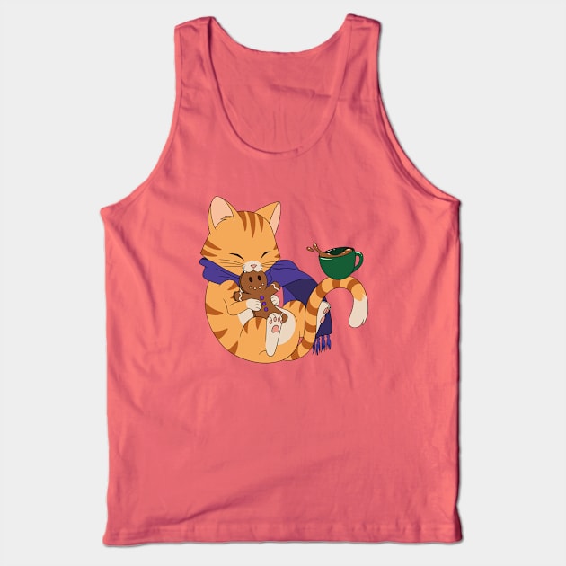 Gingerbread Clawtte Tank Top by cafogartyart